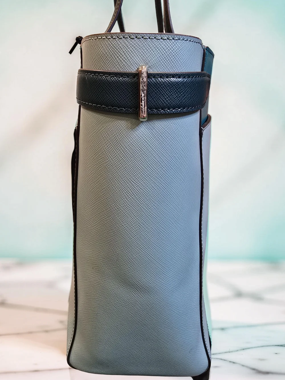 Kate Spade Staci Saffiano Leather Laptop Tote Bag Teal